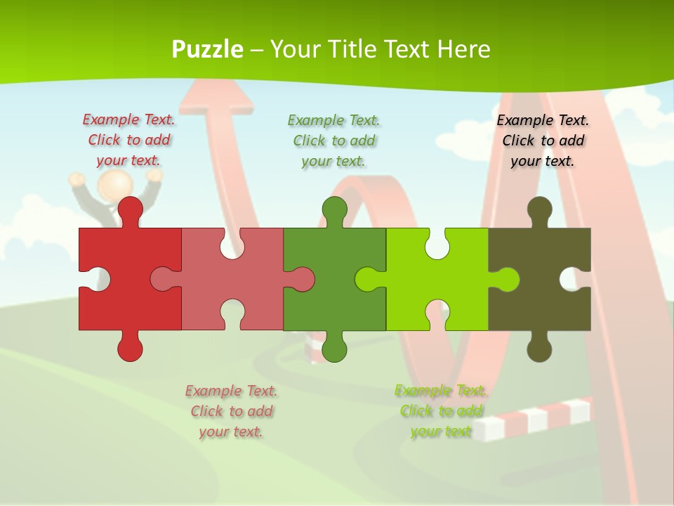 Sky Arrow Aim PowerPoint Template