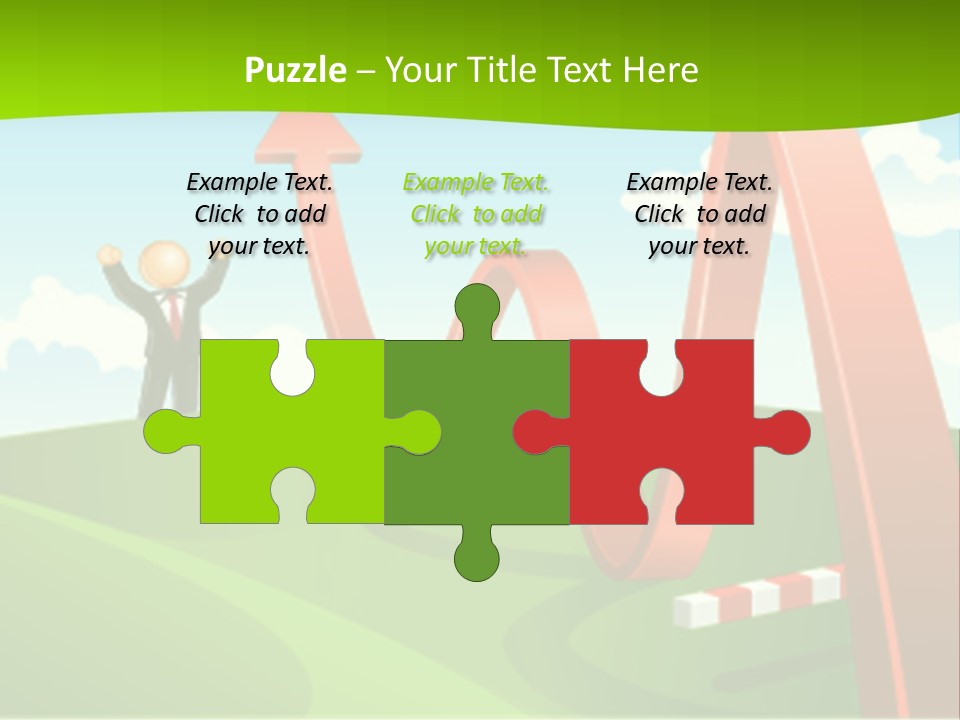 Sky Arrow Aim PowerPoint Template