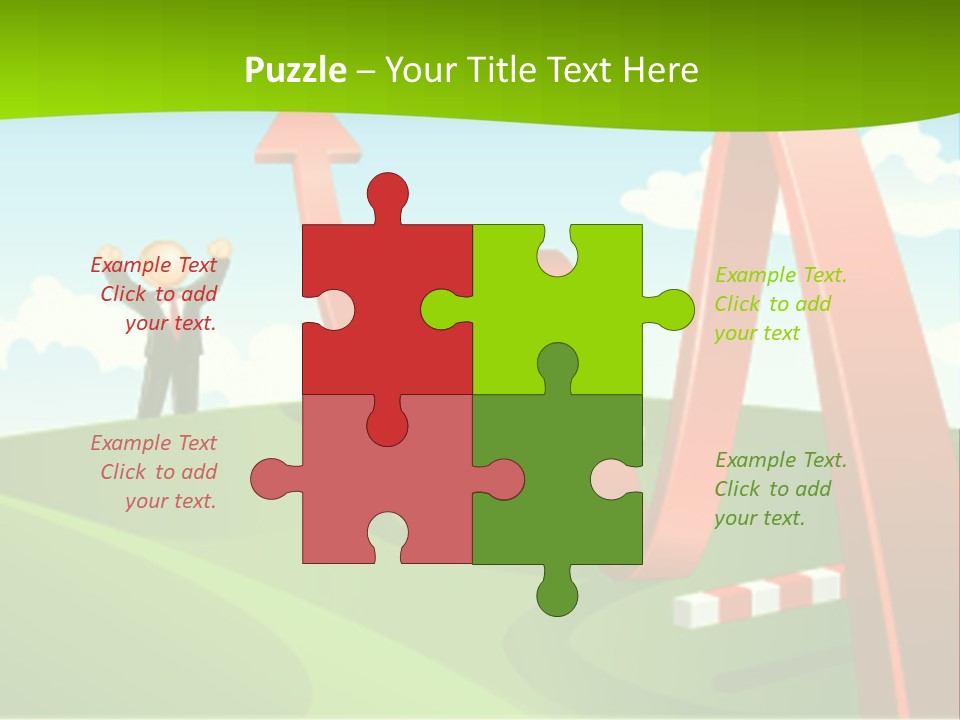 Sky Arrow Aim PowerPoint Template