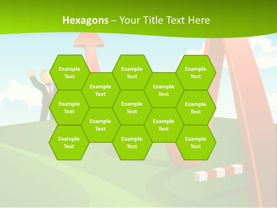 Sky Arrow Aim PowerPoint Template