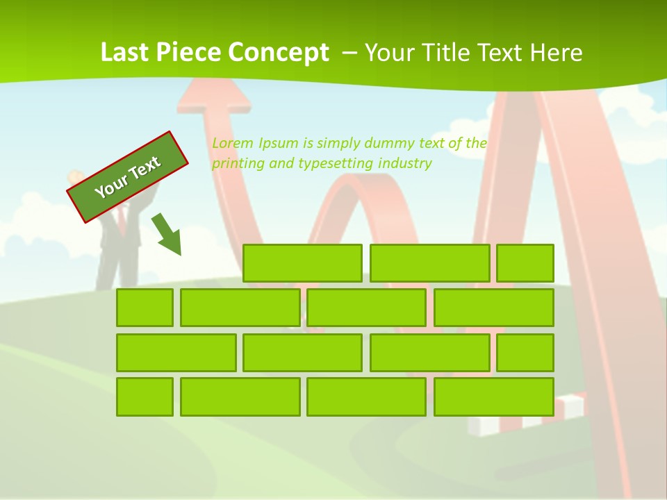 Sky Arrow Aim PowerPoint Template