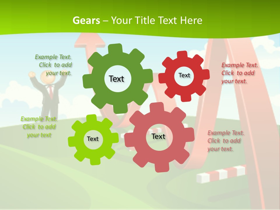 Sky Arrow Aim PowerPoint Template