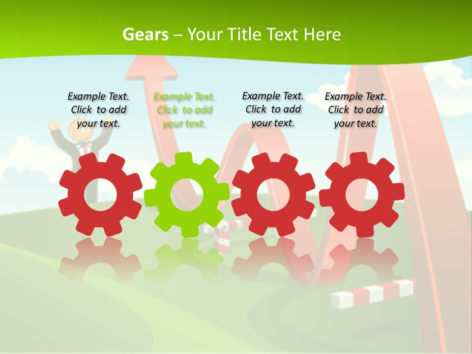 Sky Arrow Aim PowerPoint Template