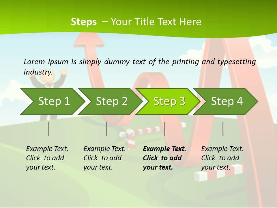 Sky Arrow Aim PowerPoint Template