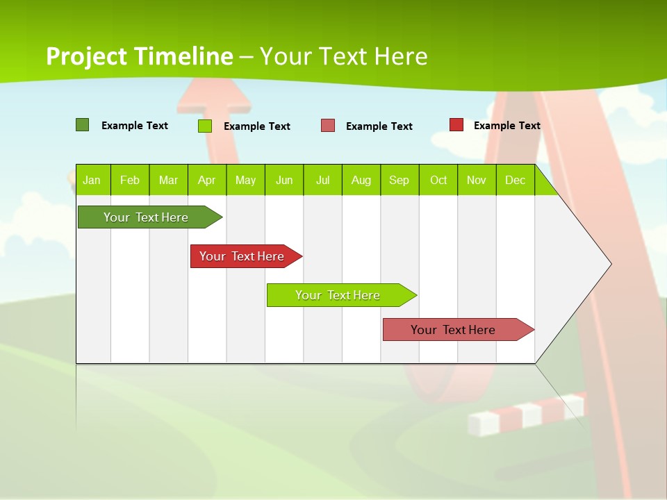 Sky Arrow Aim PowerPoint Template