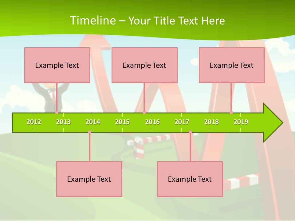 Sky Arrow Aim PowerPoint Template