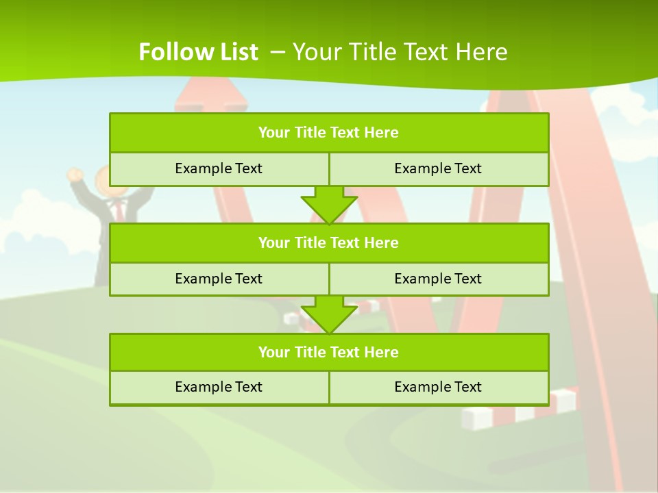 Sky Arrow Aim PowerPoint Template