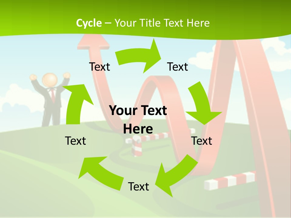 Sky Arrow Aim PowerPoint Template