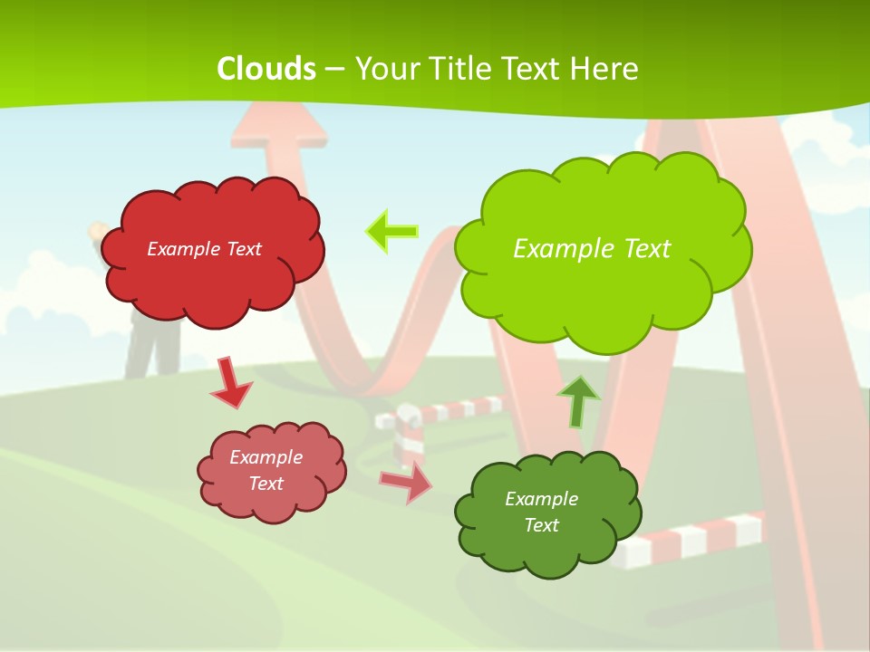 Sky Arrow Aim PowerPoint Template
