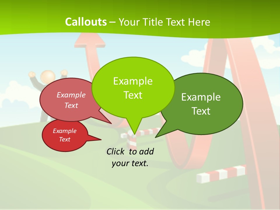 Sky Arrow Aim PowerPoint Template