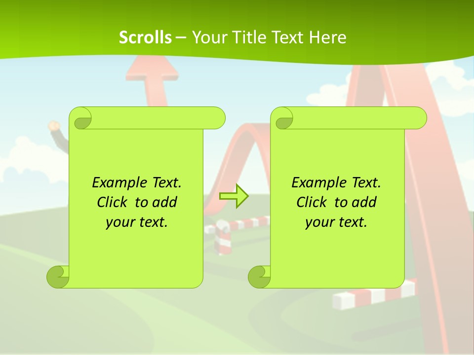 Sky Arrow Aim PowerPoint Template