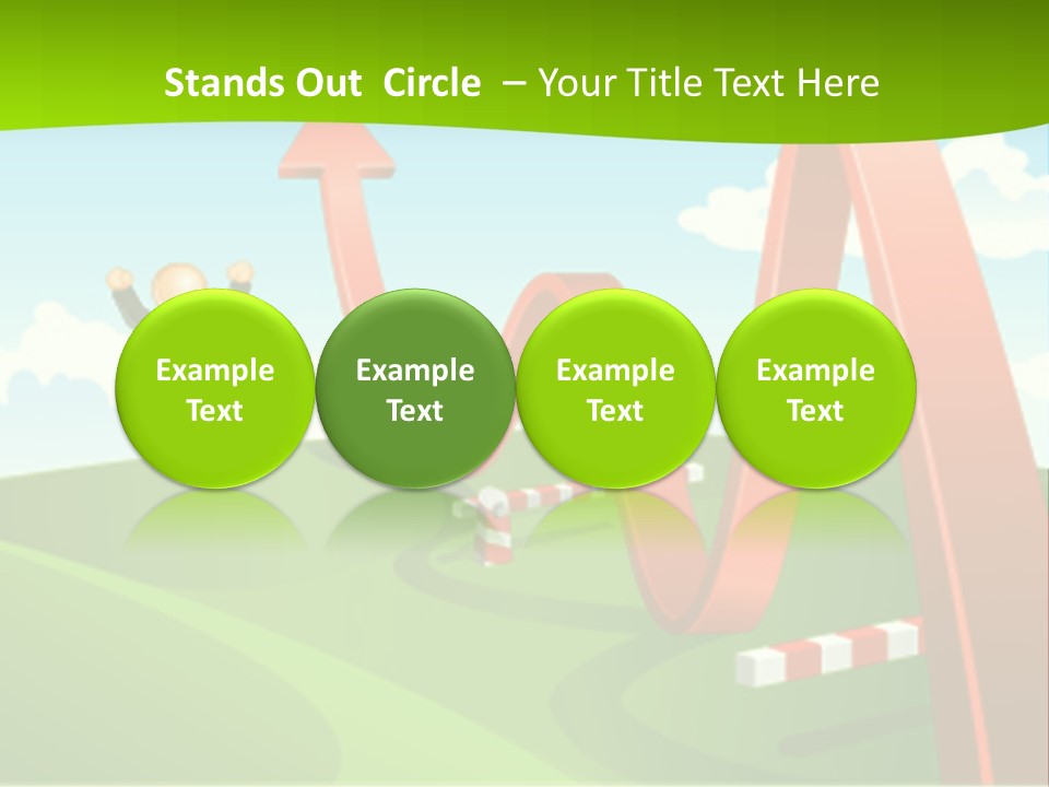 Sky Arrow Aim PowerPoint Template