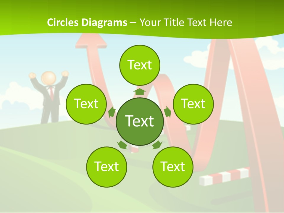 Sky Arrow Aim PowerPoint Template