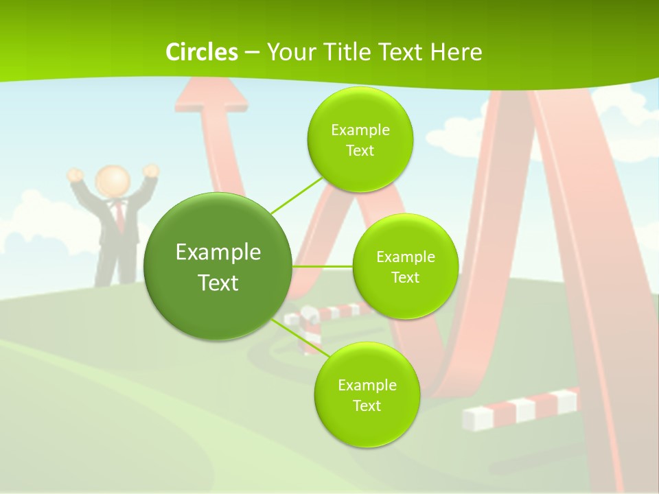 Sky Arrow Aim PowerPoint Template