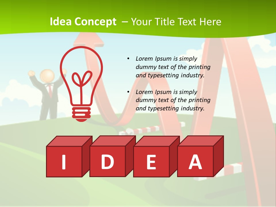 Sky Arrow Aim PowerPoint Template