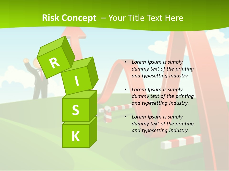 Sky Arrow Aim PowerPoint Template