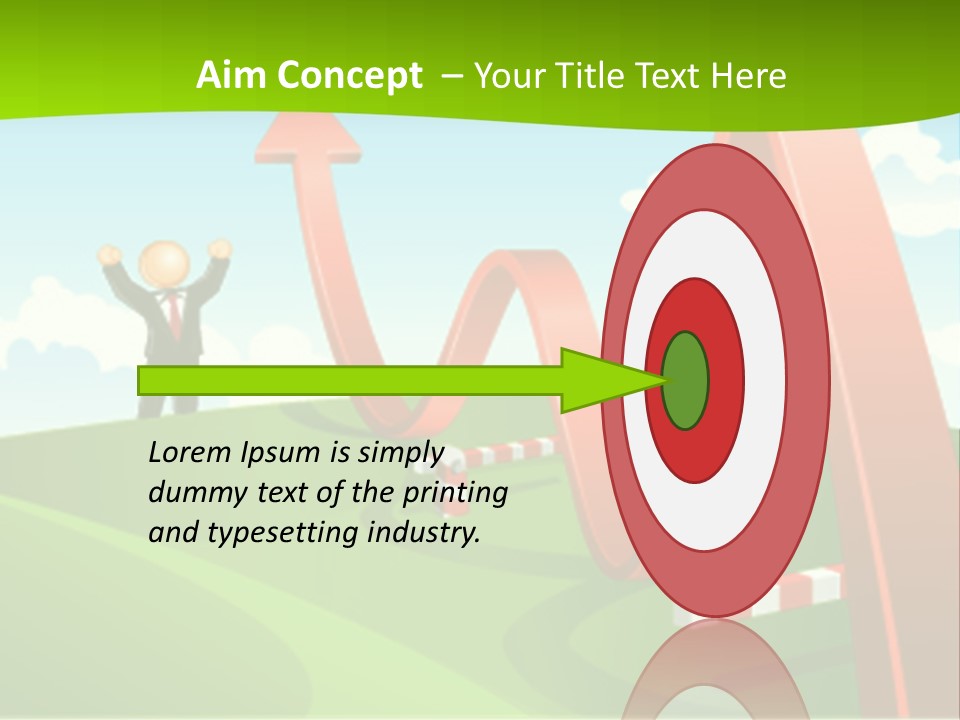 Sky Arrow Aim PowerPoint Template