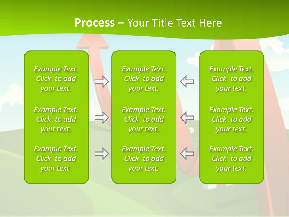 Sky Arrow Aim PowerPoint Template