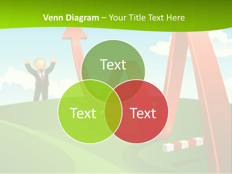 Sky Arrow Aim PowerPoint Template