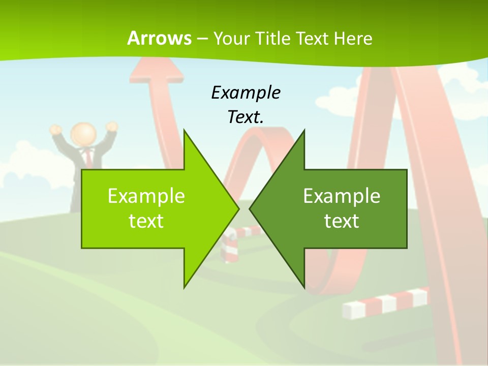 Sky Arrow Aim PowerPoint Template