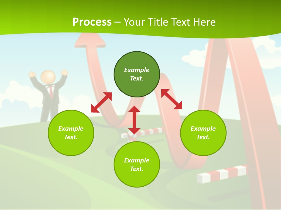 Sky Arrow Aim PowerPoint Template