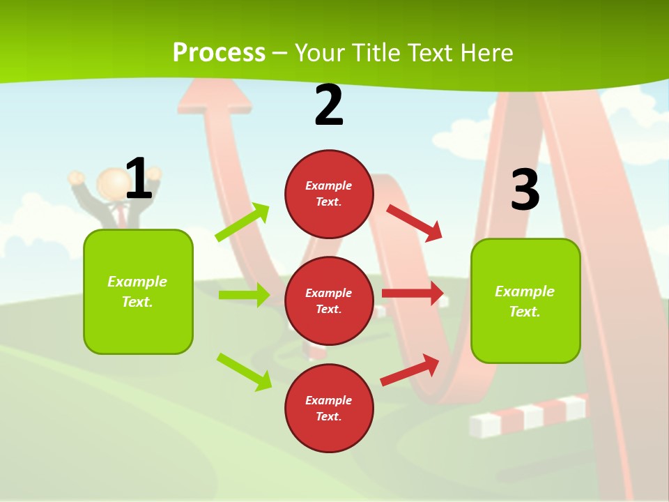 Sky Arrow Aim PowerPoint Template