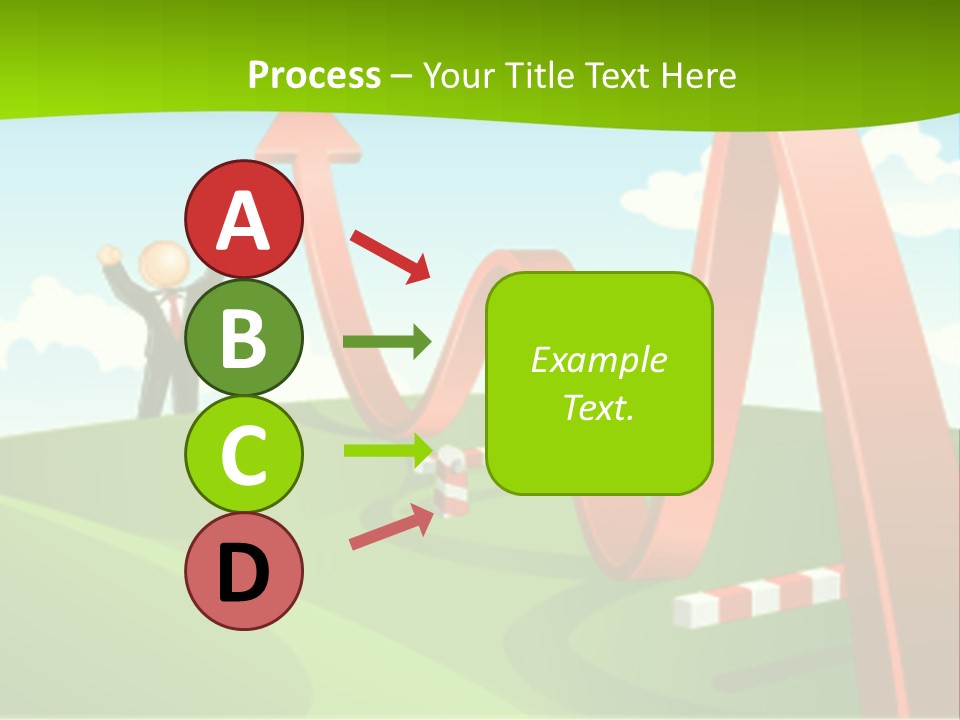 Sky Arrow Aim PowerPoint Template