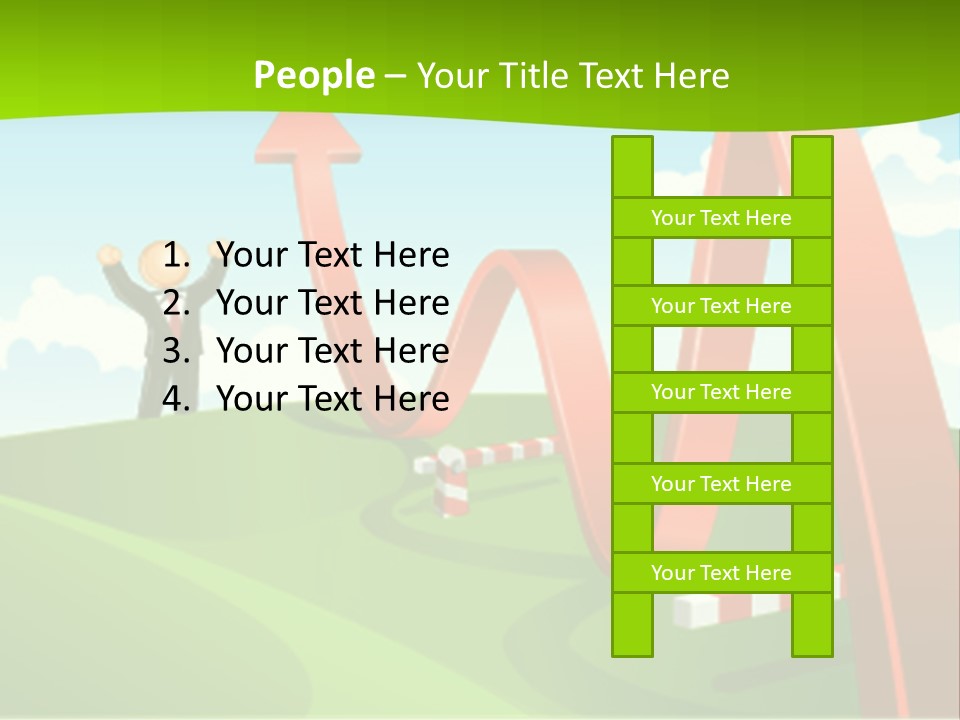 Sky Arrow Aim PowerPoint Template