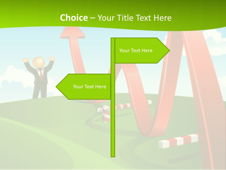 Sky Arrow Aim PowerPoint Template