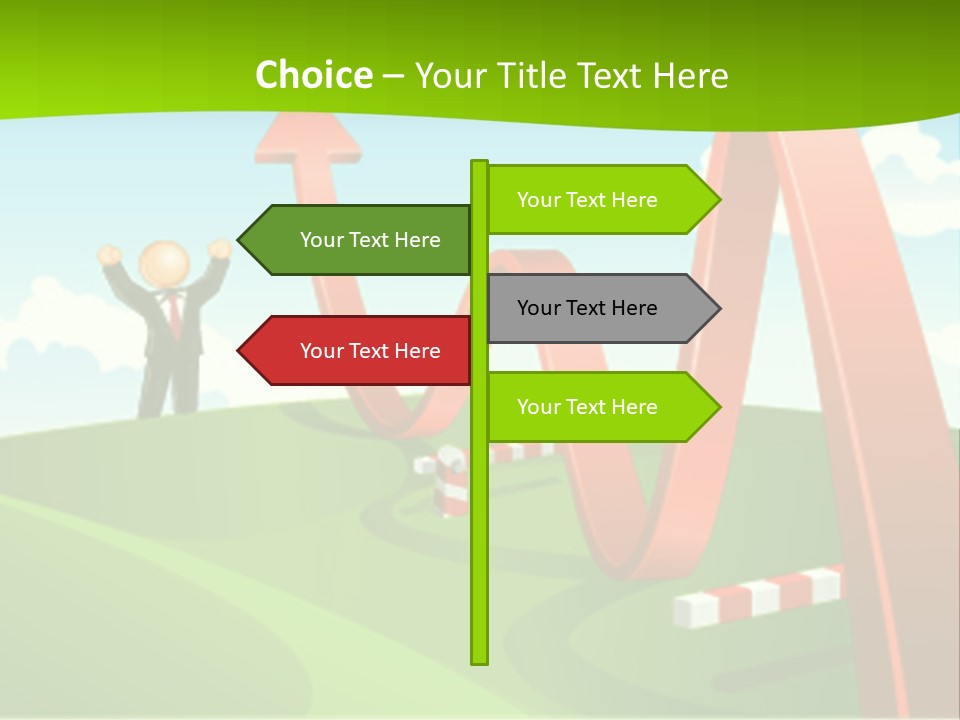 Sky Arrow Aim PowerPoint Template