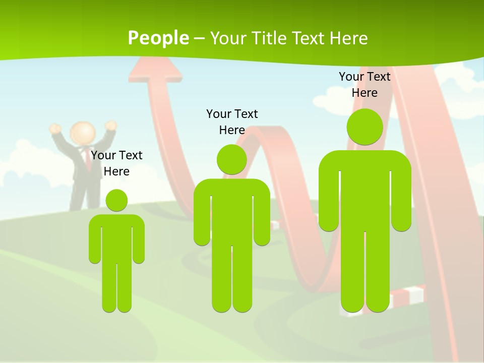 Sky Arrow Aim PowerPoint Template