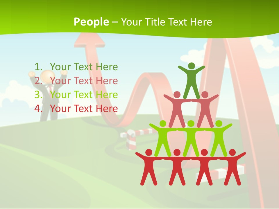 Sky Arrow Aim PowerPoint Template