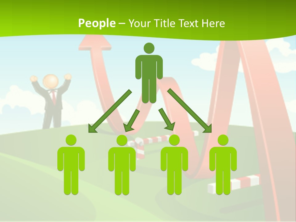 Sky Arrow Aim PowerPoint Template