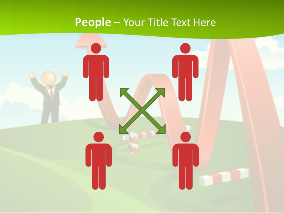 Sky Arrow Aim PowerPoint Template