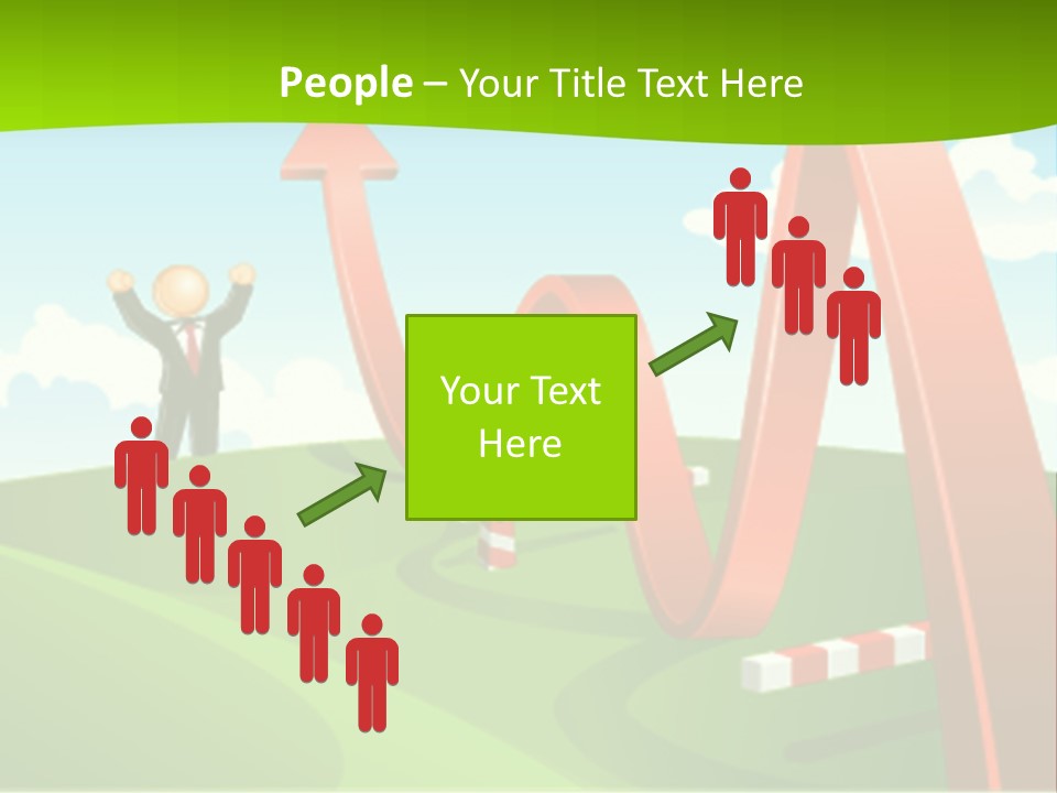 Sky Arrow Aim PowerPoint Template