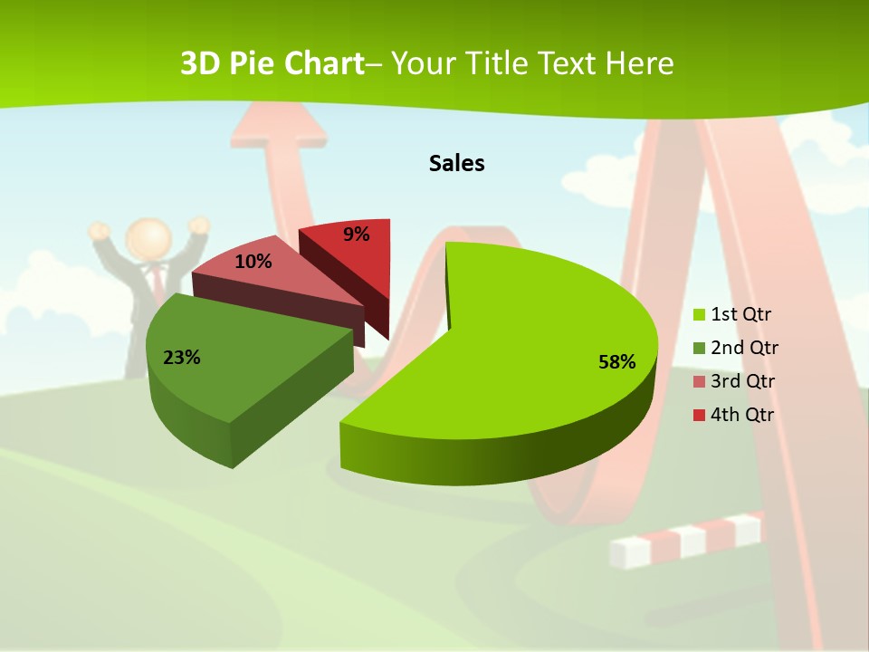Sky Arrow Aim PowerPoint Template