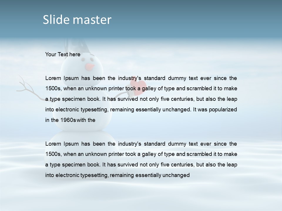 White Year Bucket PowerPoint Template