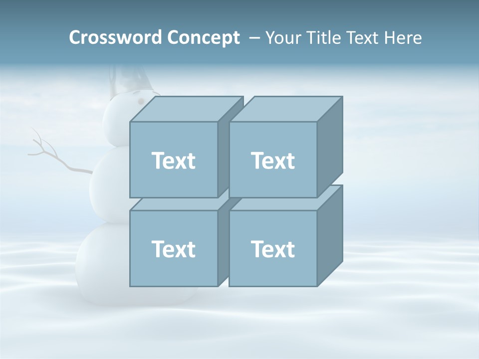 White Year Bucket PowerPoint Template