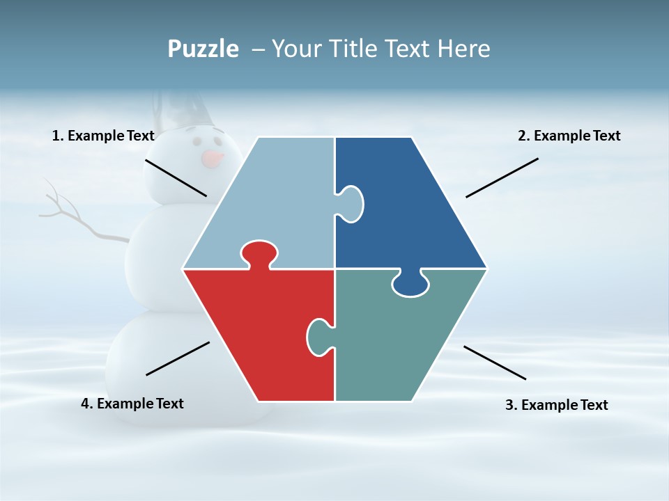 White Year Bucket PowerPoint Template