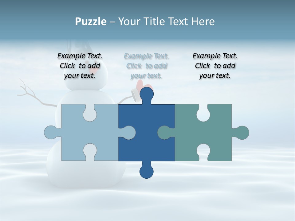 White Year Bucket PowerPoint Template