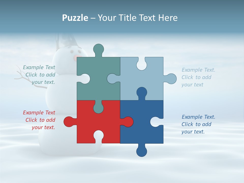 White Year Bucket PowerPoint Template