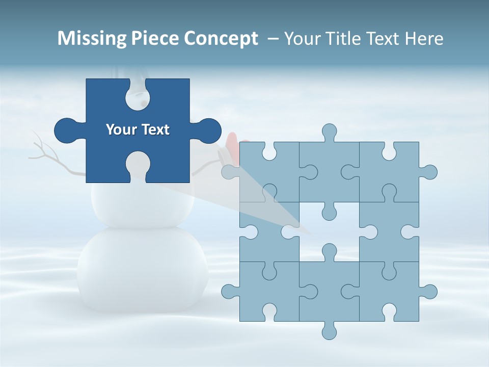 White Year Bucket PowerPoint Template