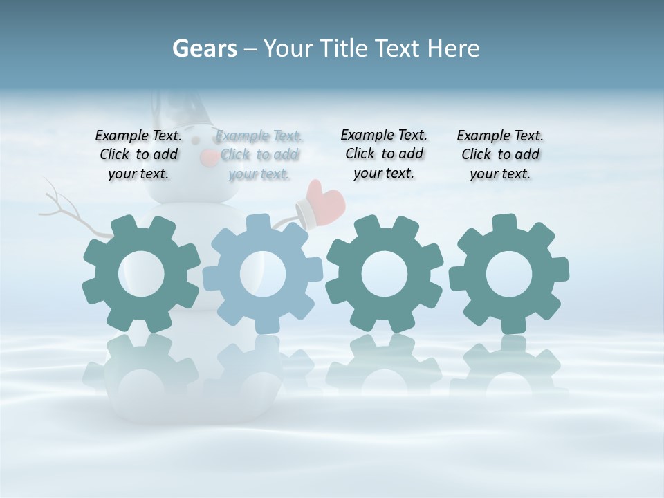 White Year Bucket PowerPoint Template