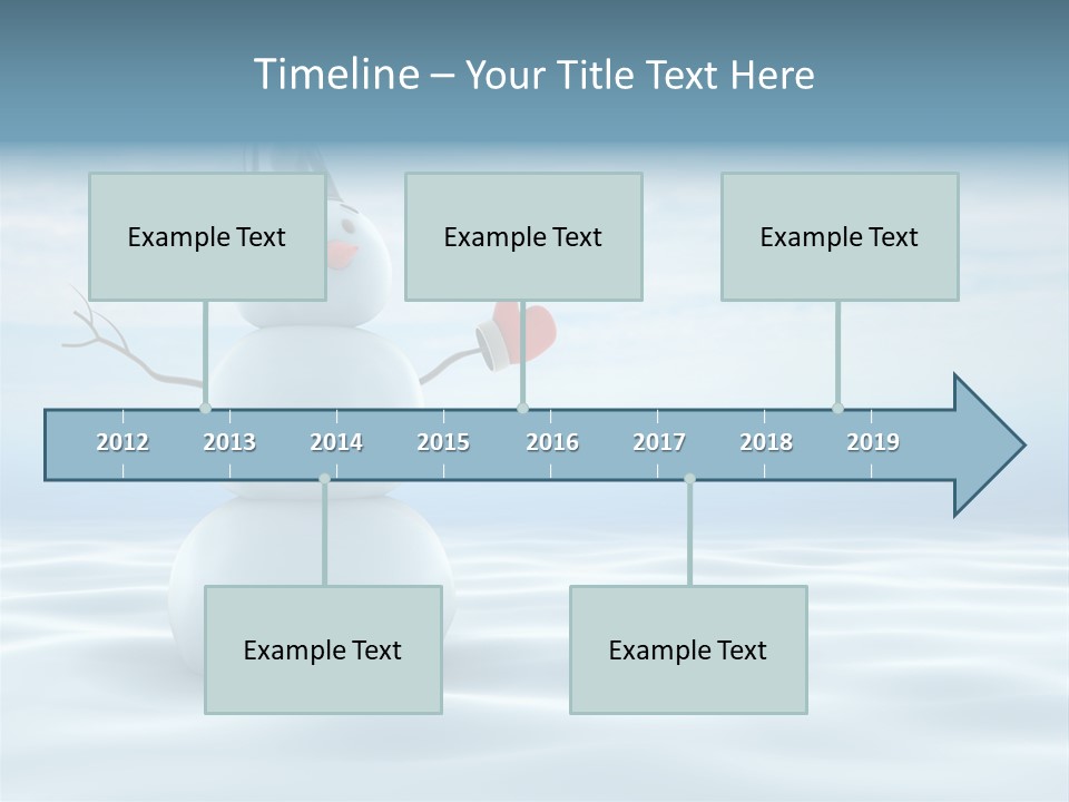 White Year Bucket PowerPoint Template