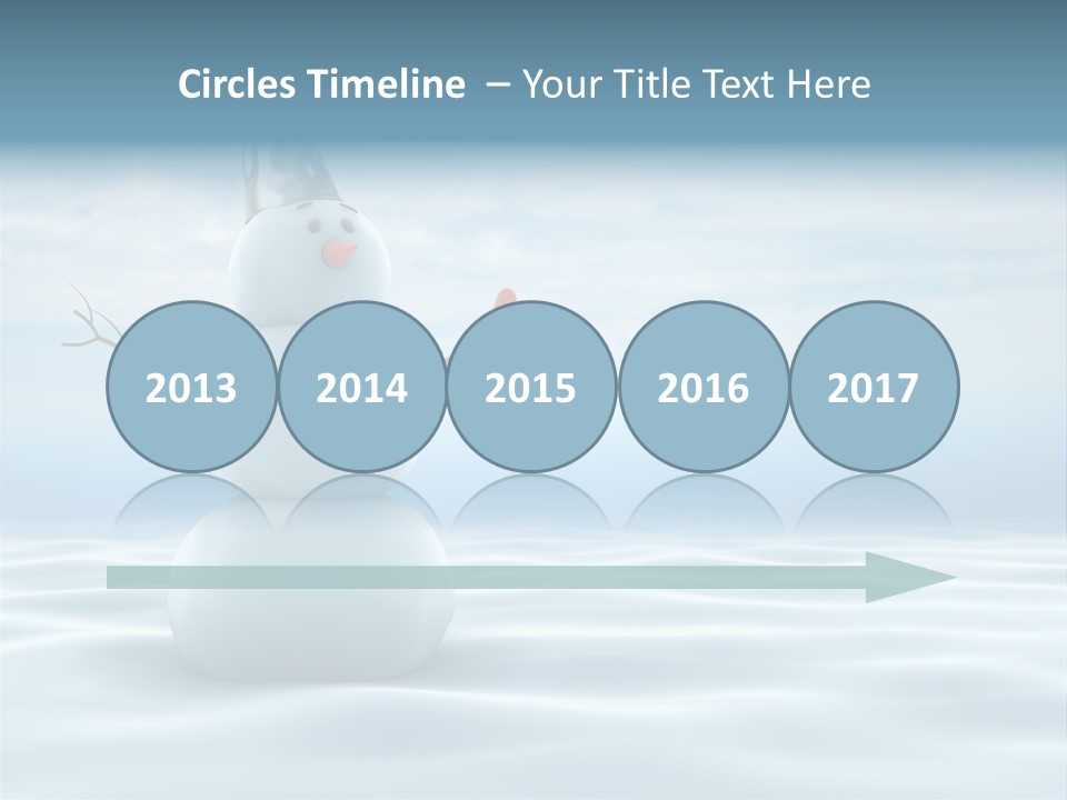 White Year Bucket PowerPoint Template
