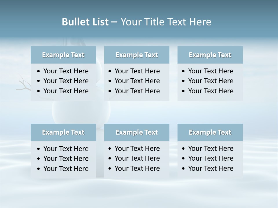 White Year Bucket PowerPoint Template