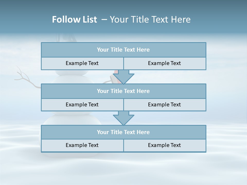 White Year Bucket PowerPoint Template