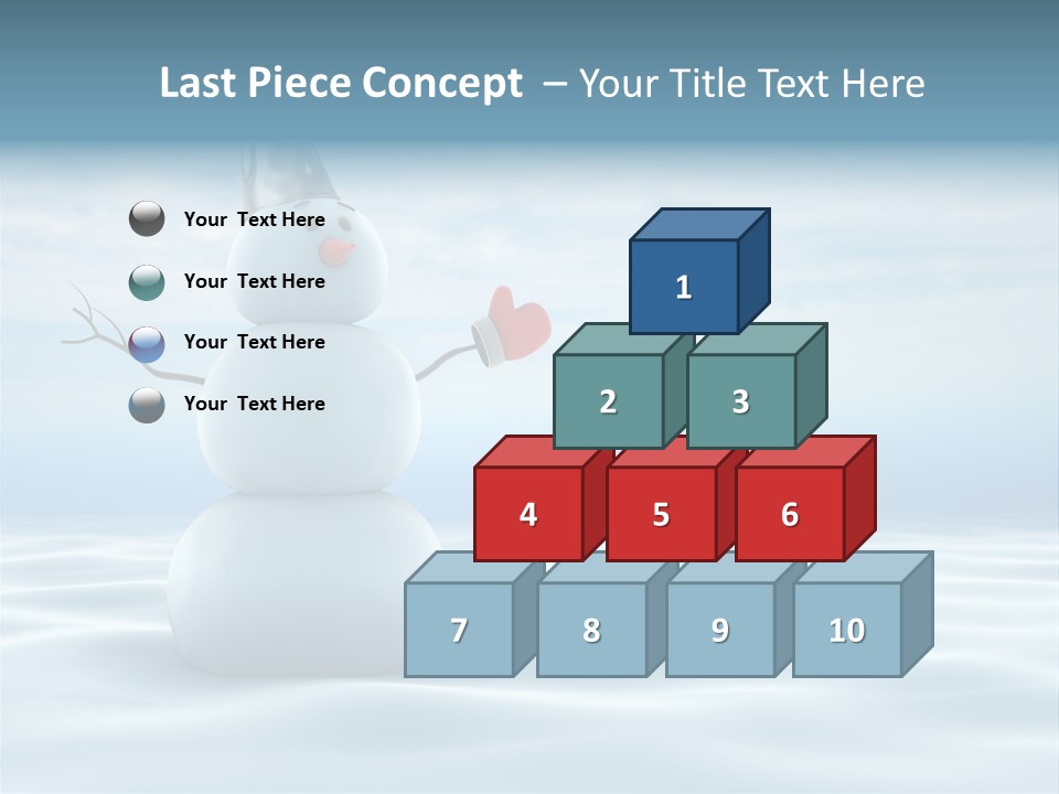 White Year Bucket PowerPoint Template