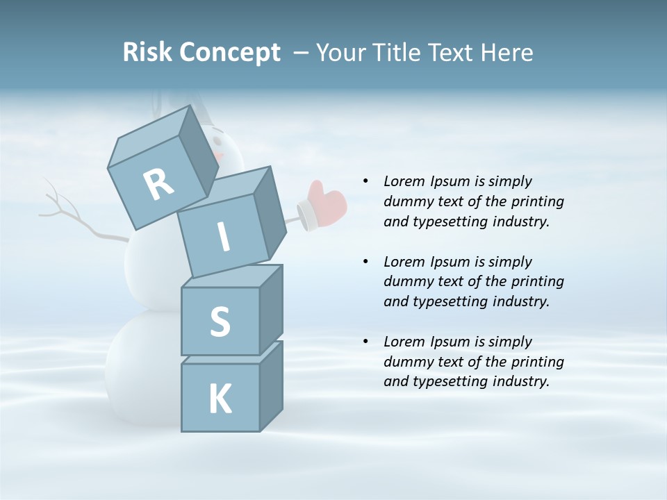 White Year Bucket PowerPoint Template