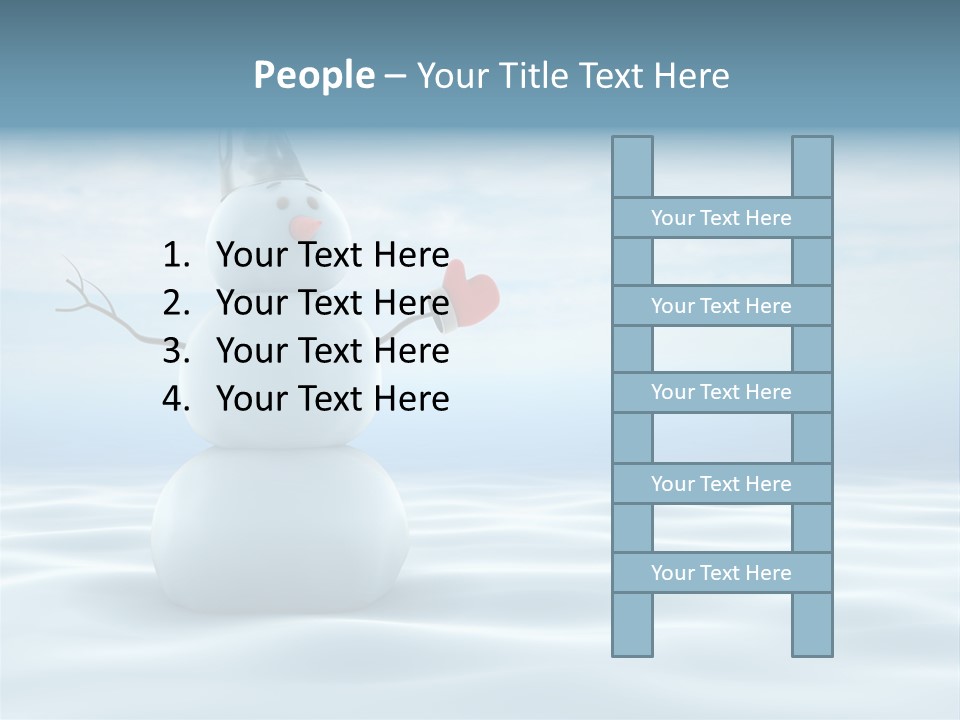 White Year Bucket PowerPoint Template